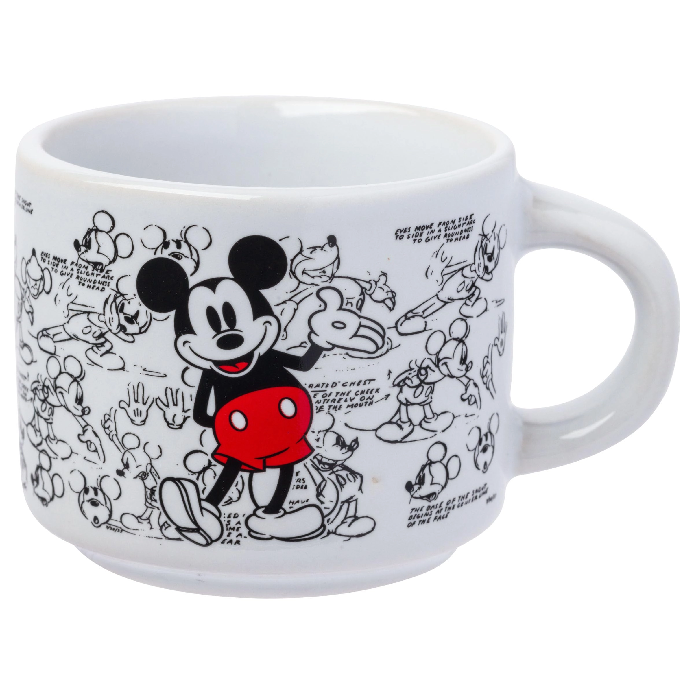 Disney Mickey Mouse Reusable Cup - 4 pcs - Vintage Sketches