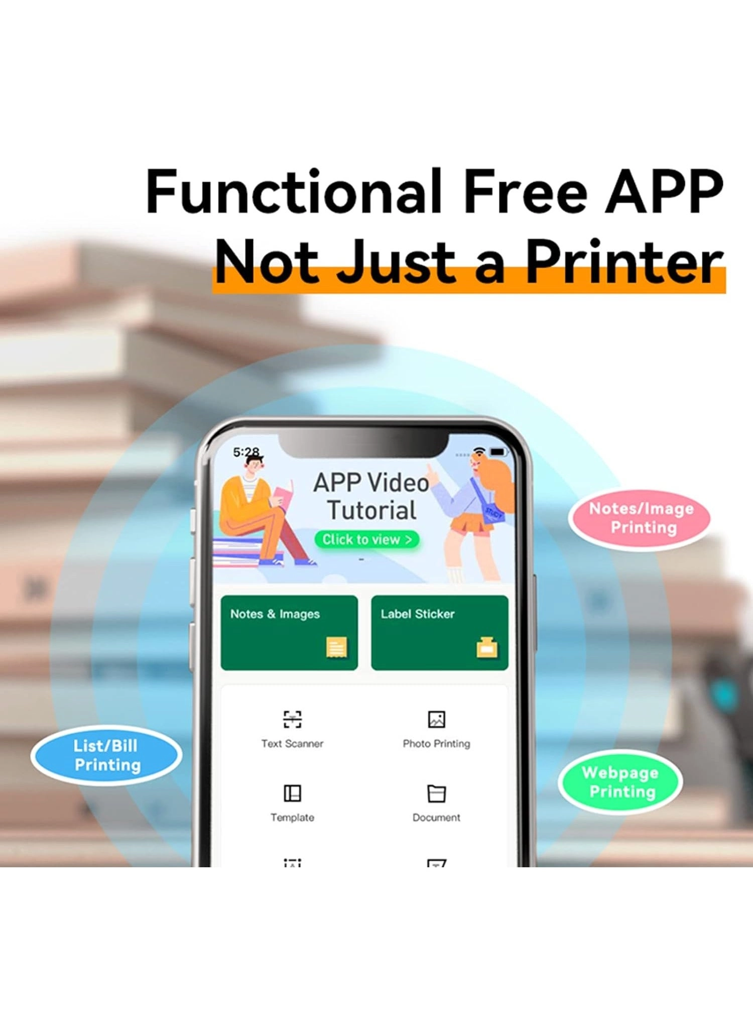 Paper Printer A40 - Thermal Bluetooth