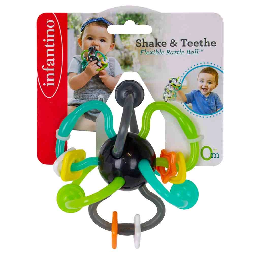 Shake & Teethe Flexible Rattle Ball - Suitable for 0 month and above BPA-free