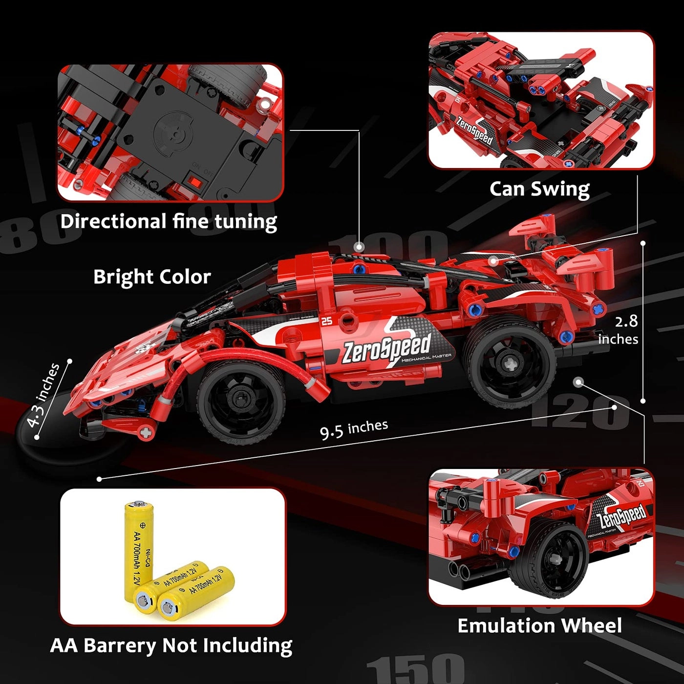 2 in 1 Remote Control Racing Car Building Blocks - STEM Engineering Construction Toy