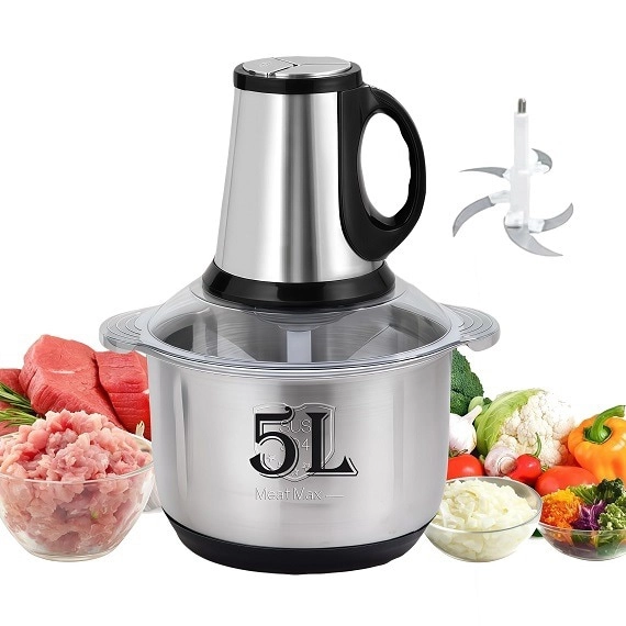 Azmaran Meat Grinder & Food Processor - 500W 4 Stainless Steel Blades