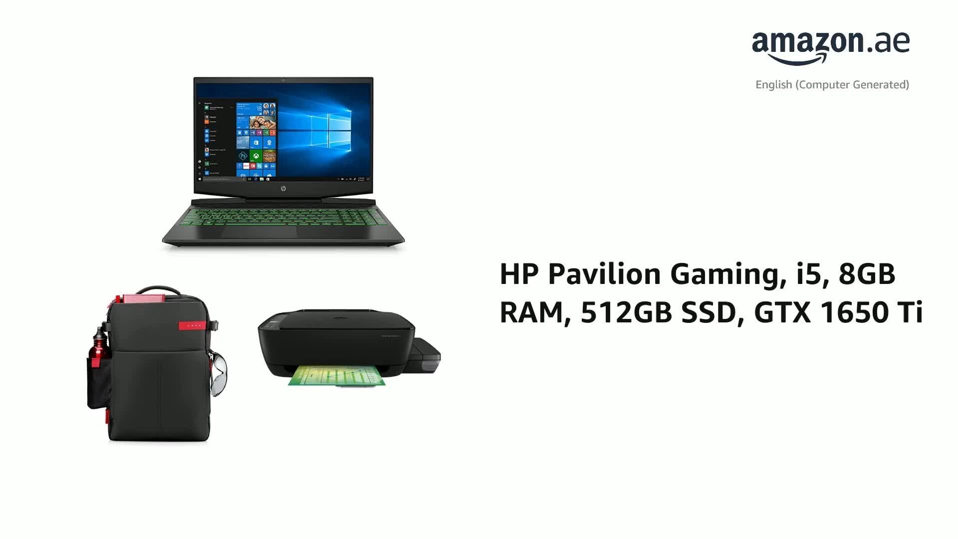 Pavilion Gaming Laptop 15-dk1042ne - 15.6'' Core i5-10300H 8GB DDR4 512GB SSD