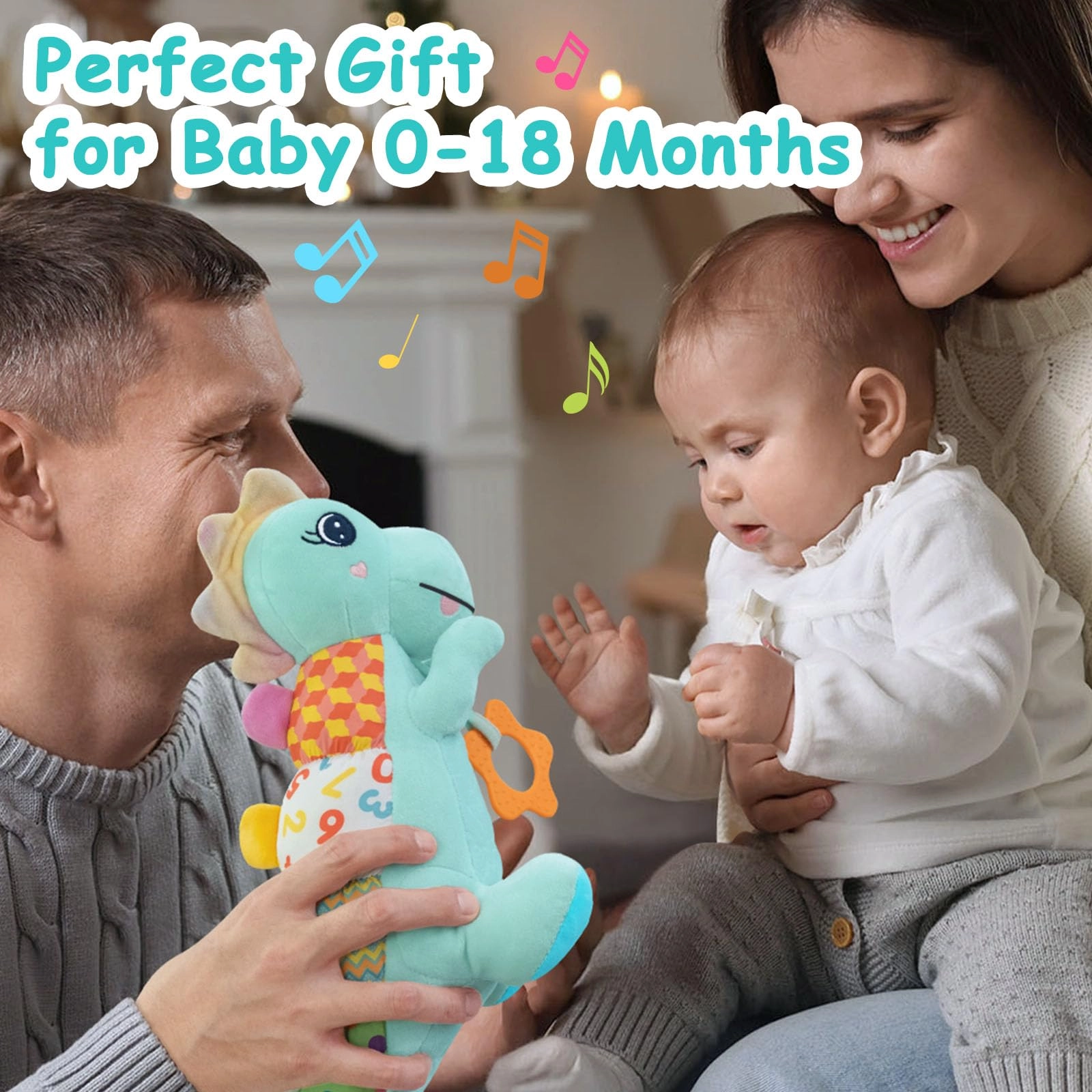 Baby Dino Plush - 0-3-6-12+ Months Cotton Animal