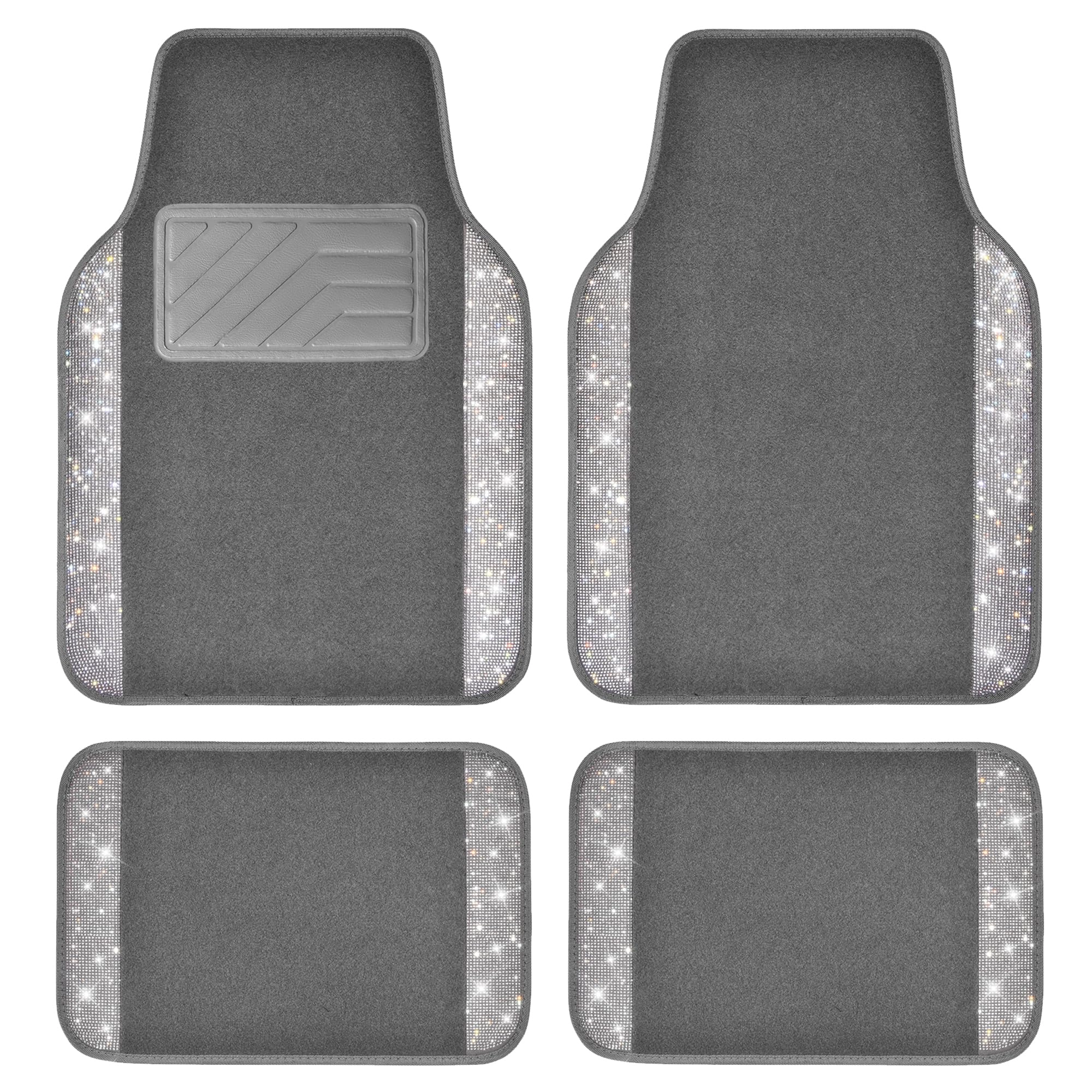 Bling Diamond Car Mats - 4.0 Count Universal Fit