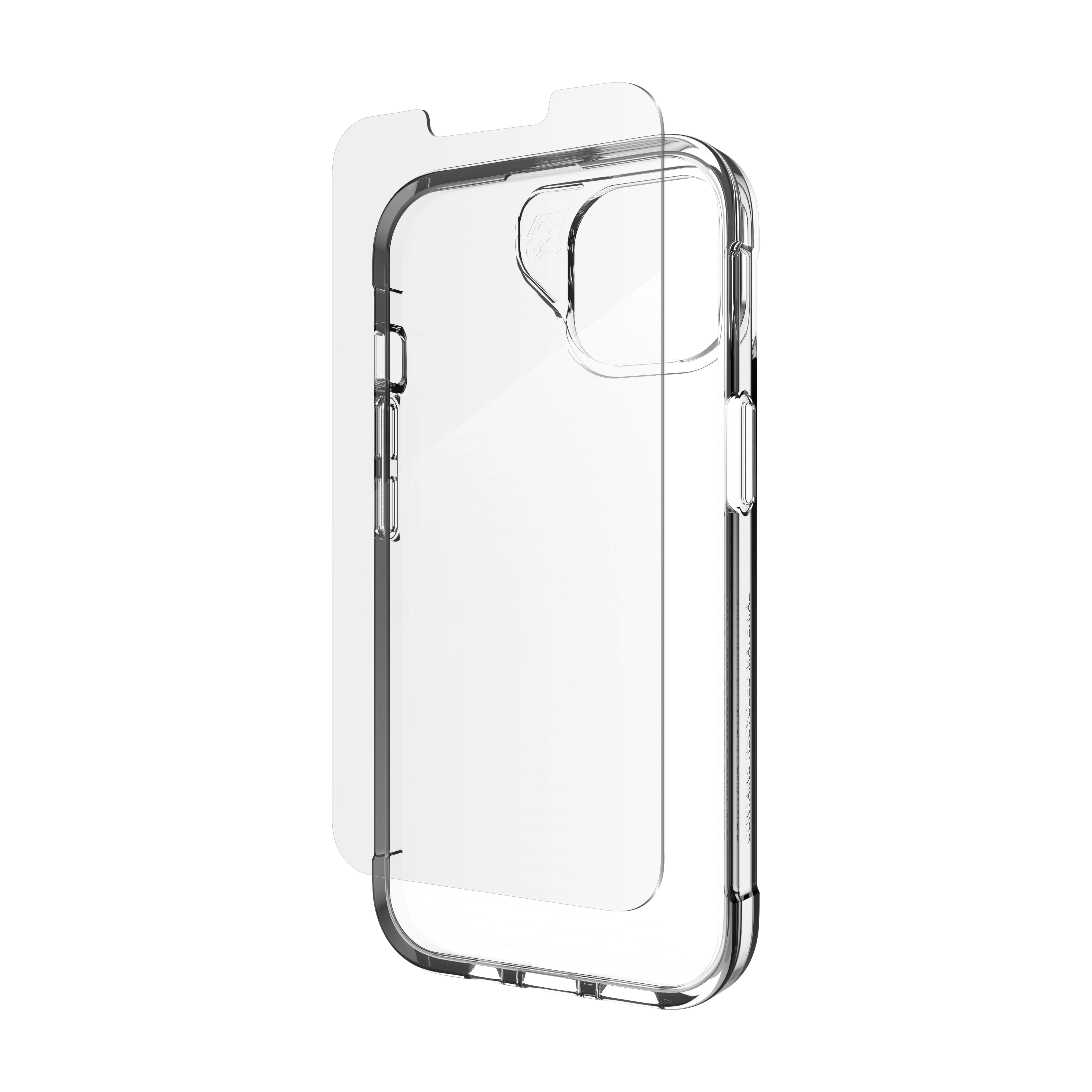 Luxe - Wireless Charging Compatible Case Clear + Glass Elite 360 - Glass Screen Protector for iPhone 16e/14/13