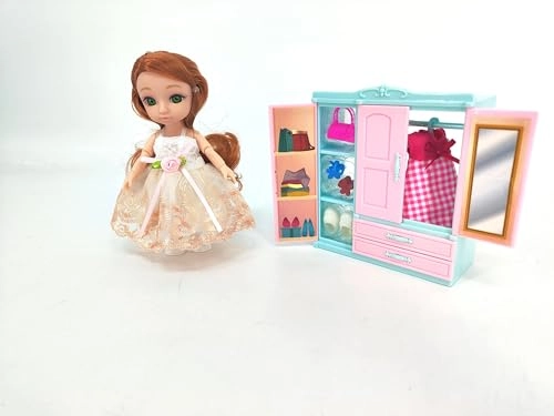 Sweet Annie Doll With Wardrobe - 6 Inches Blue Wardrobe Ages 3+