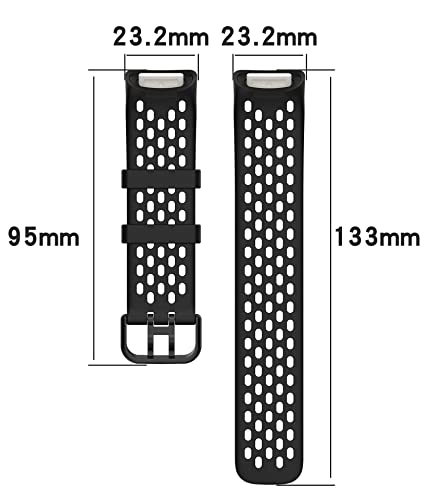 Watch Band for Fitbit Charge 5 - Silicone Stainless Steel Buckle Coral Red