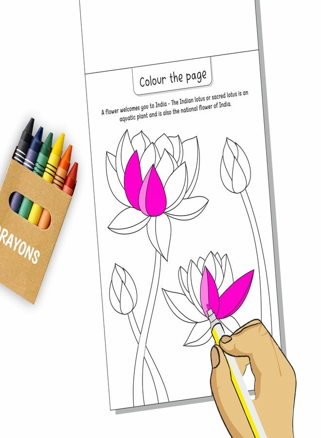 Children's Activity Book - Crayons India Theme