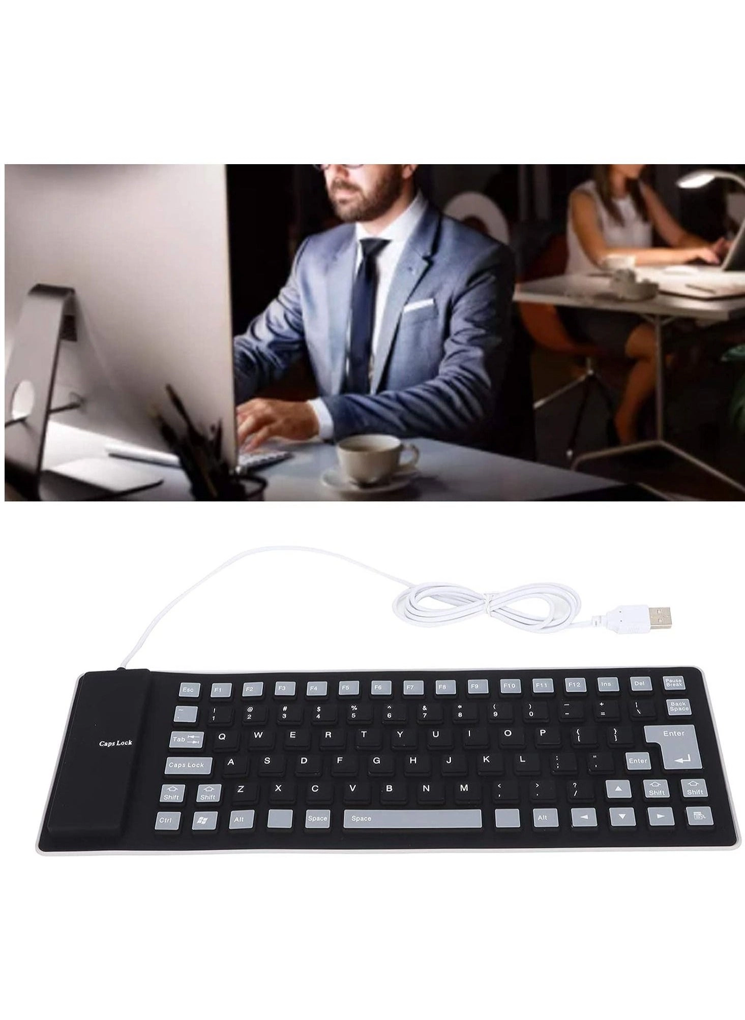 Foldable Flexible Keyboard - Wired