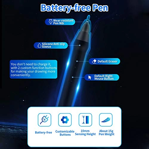 Graphics Drawing Tablet - 10x6 Inch 8192 Levels