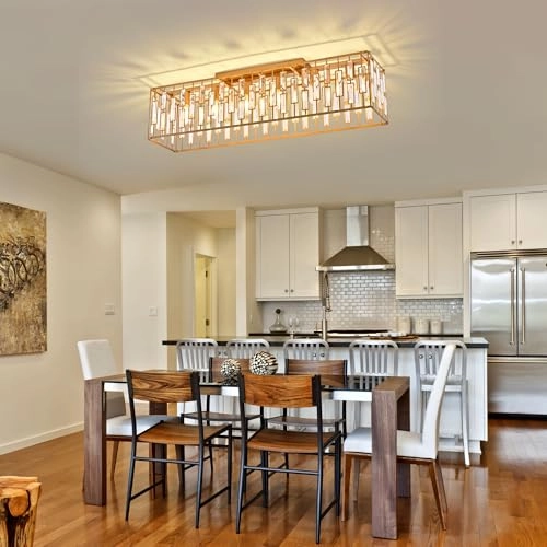 Modern Crystal Ceiling Light - Dimmable