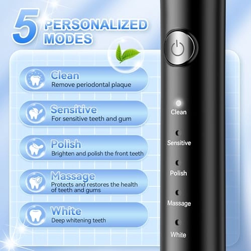 J40 - Sonic 5 Modes 6 Brush Heads