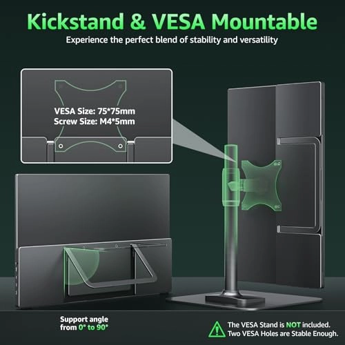 Portable Monitor - 1080P FHD 15.6 Inch