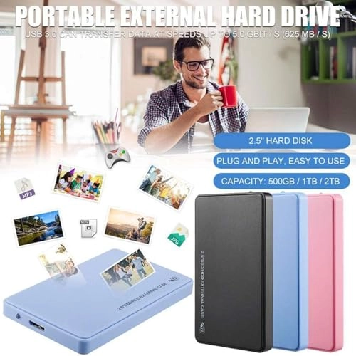 Portable External Hard Drive - 2TB HDD
