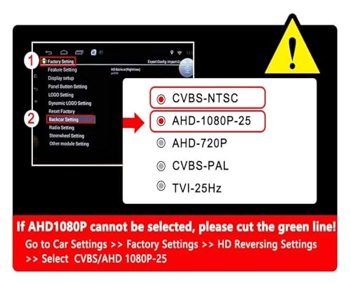 HD Car Rear View Camera - Wire AHD1080P