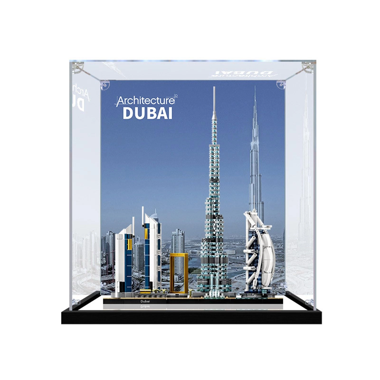 Acrylic Display Case for LEGO Architecture Collection 21052 - 3mm thickness