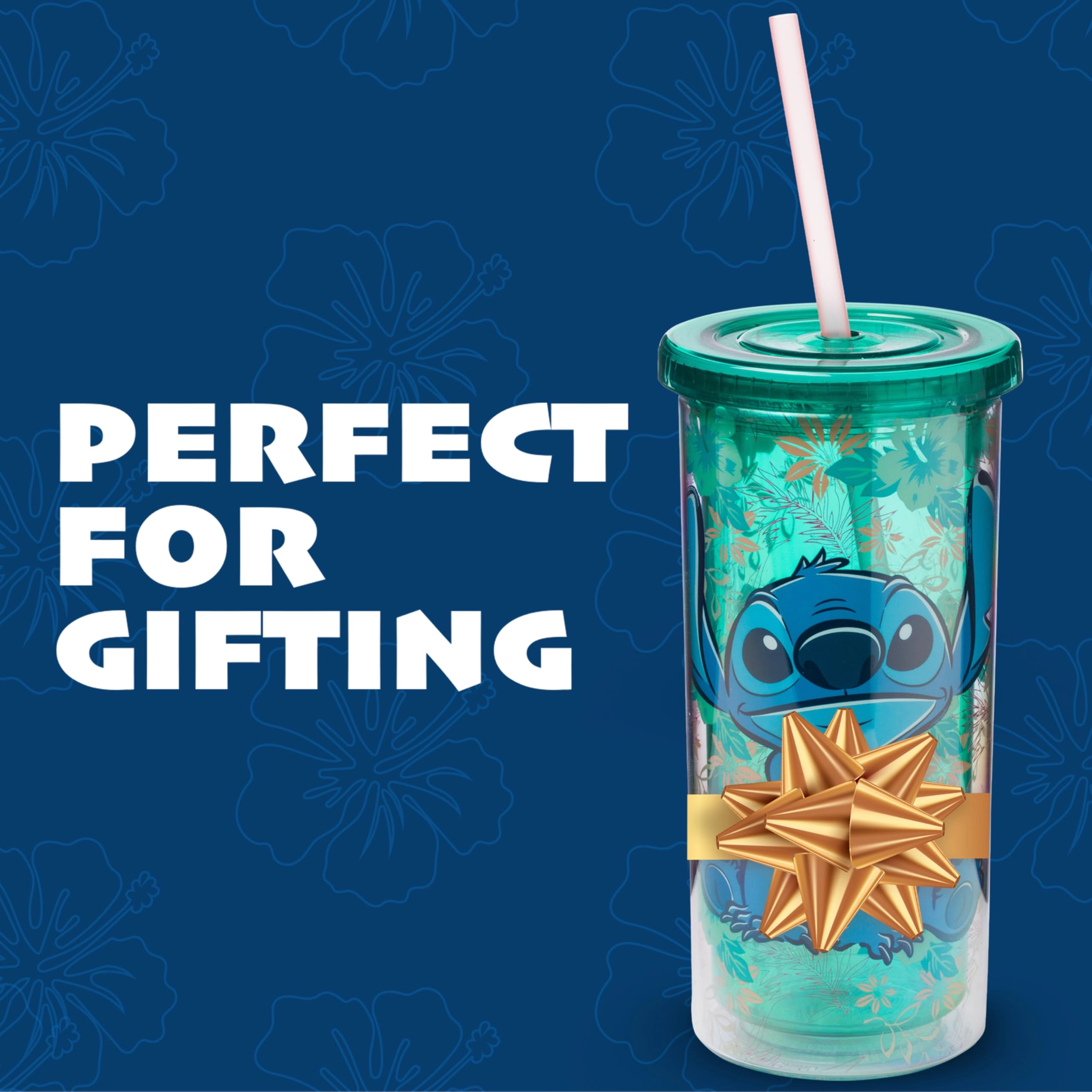 Disney Lilo and Stitch Reusable Cup - 1 pcs - Tropical Pattern
