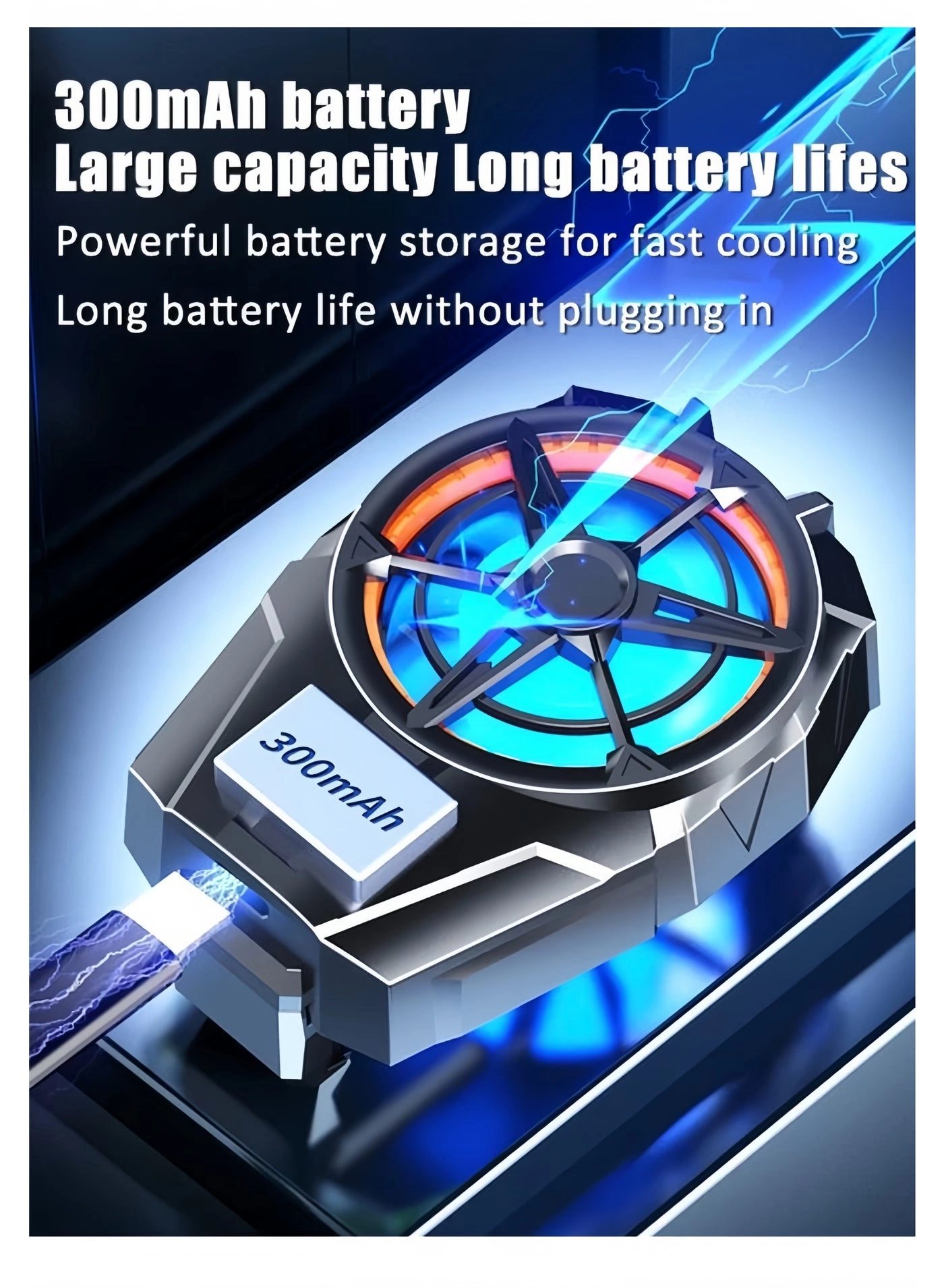 Cell Phone Cooler - USB Rechargeable LED Light