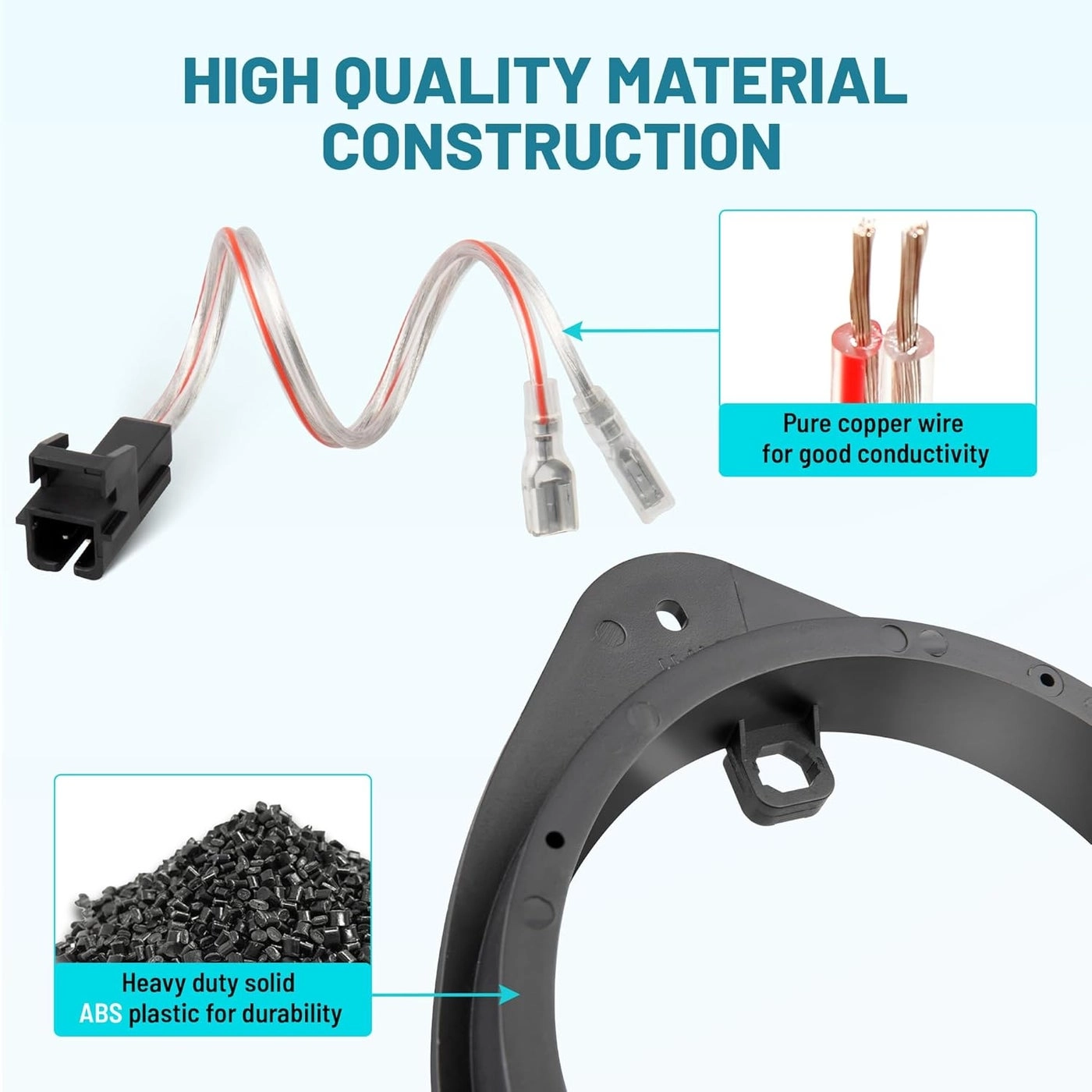 Speaker Adapter Bracket - 6.5 Inch Wire Harness