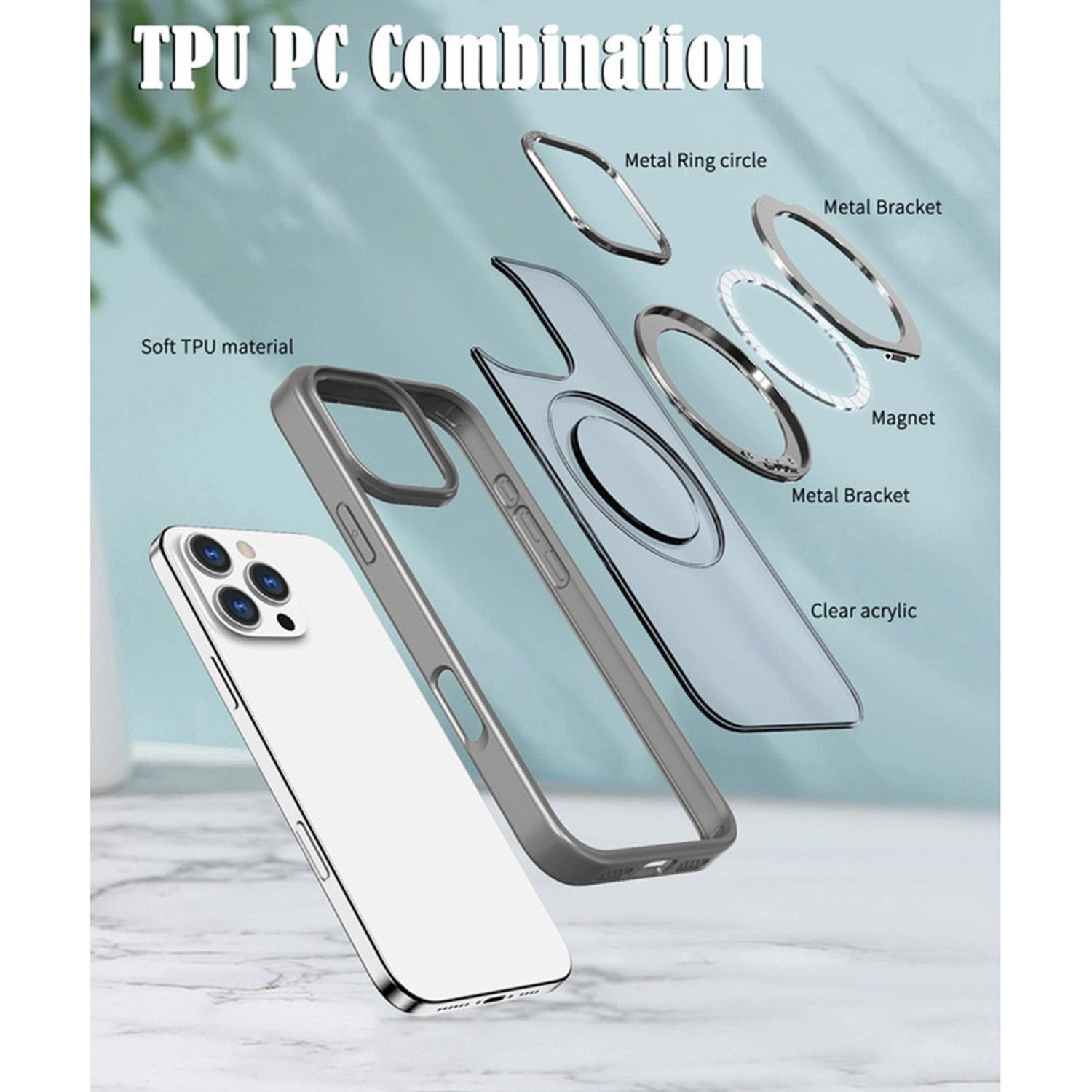 MagSafe Case - Thermoplastic Polyurethane, PC for iPhone 16 Pro Max