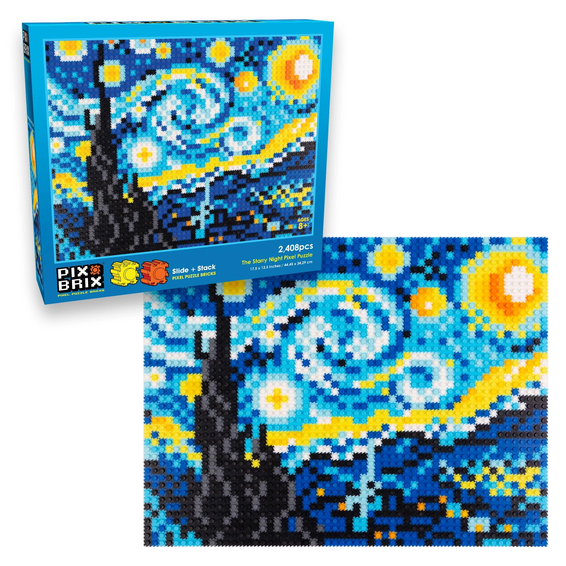 Pix Brix Starry Night Pixel Art Puzzle - Building 2408 piece(s)
