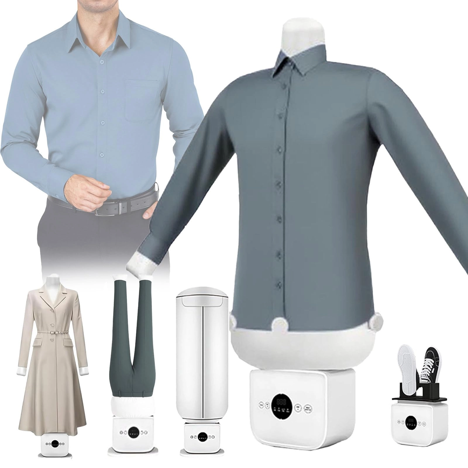 HCAUYNN Automatic Ironing Machine - Time & Temperature Adjustable No-Hands Wrinkle Remover