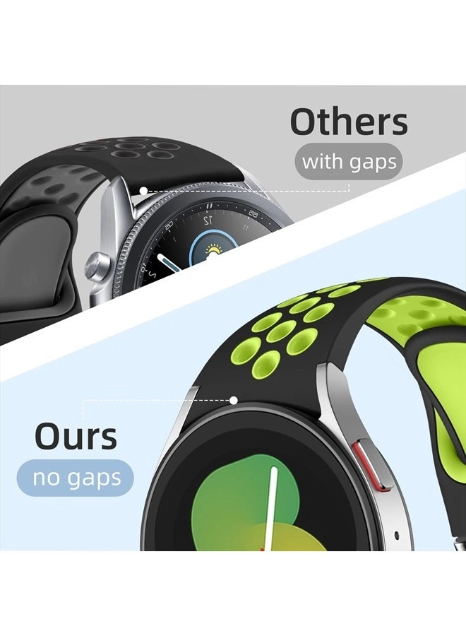 6 Pack 20mm Soft Silicone Watch Band for Samsung Galaxy Watch 5/Watch 4/Watch 6