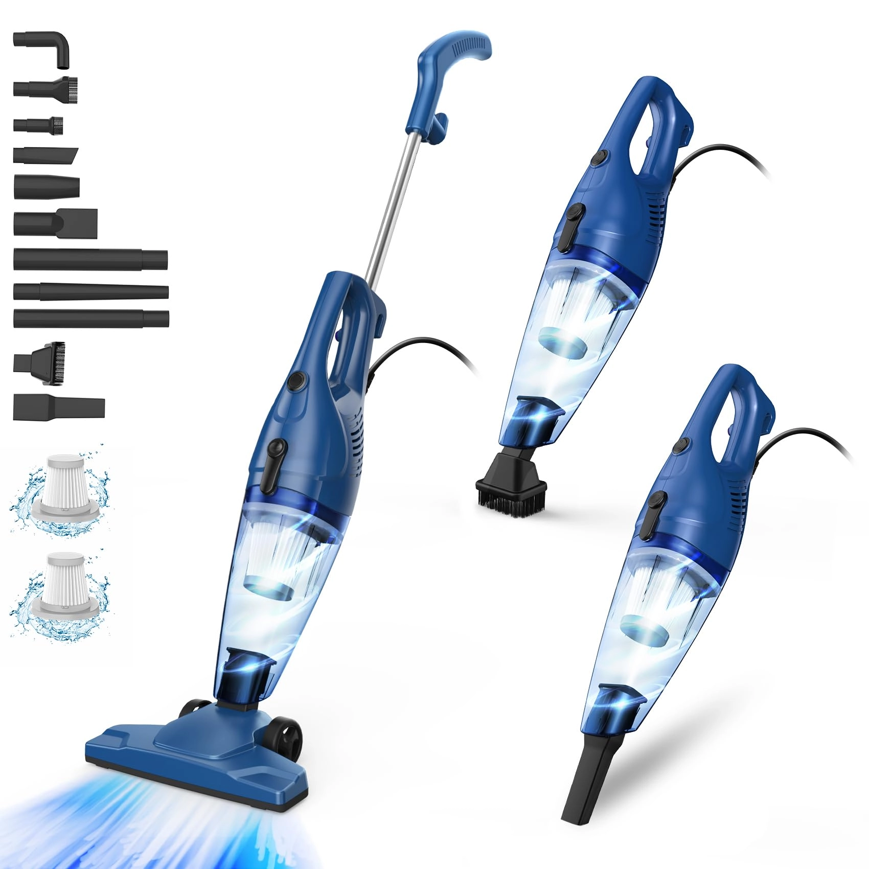 Corded Vacuum Cleaner - 12-in-1 Stick handheld