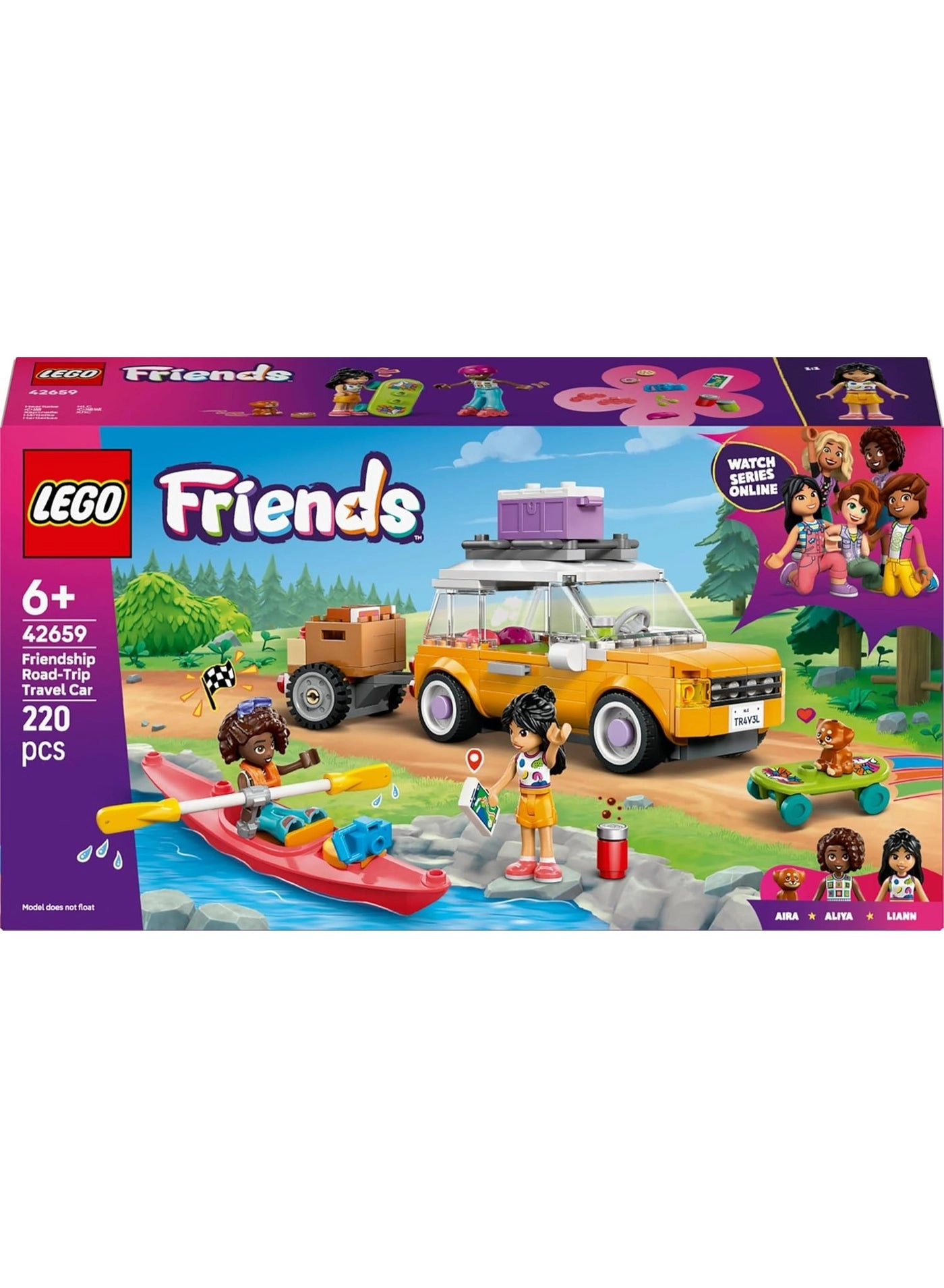 Friendship Road-Trip Travel Car (42659) - 2 mini dolls Trailer Kayak