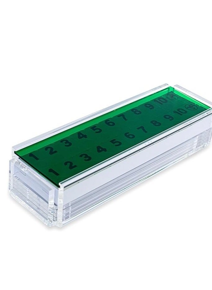 Rummikub - 106 tiles 4 racks Acrylic Case (Green lid)