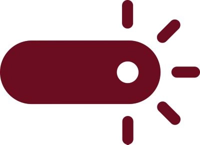 LED power switch lights up when the coffee maker is switched