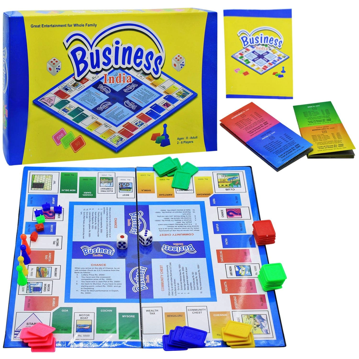 Ekta Toys Business Board Game - with Coins Educational