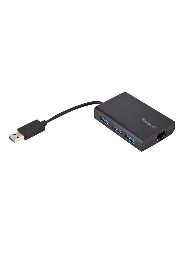 Targus Usb 3.0 Hub With Gigabit Ethernet - 4 Port