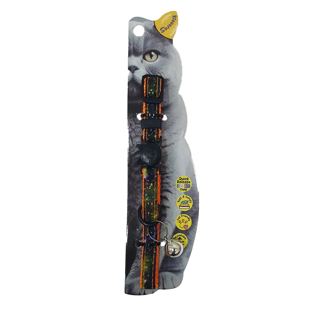 Pet Corner Trading LLC Swooosh Starry Skky Cat Safe Cat Collar - C-10mm 18/28cm cats