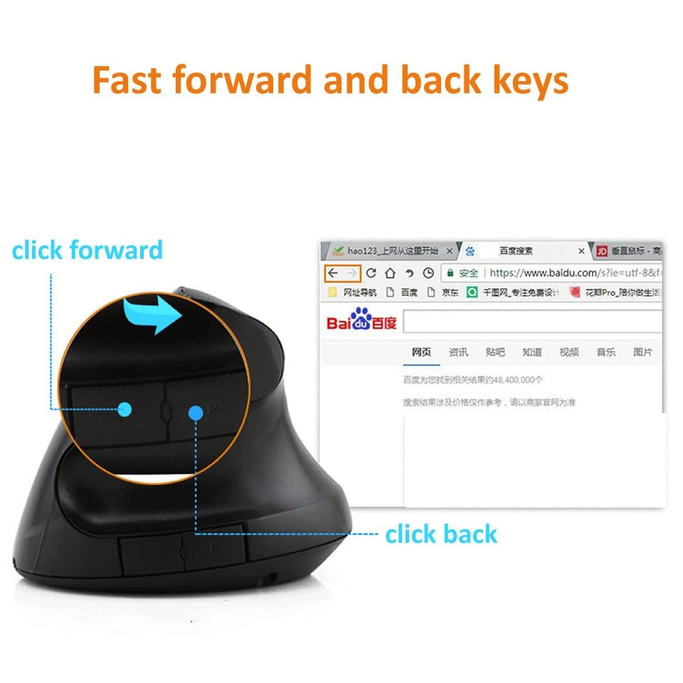 Ergonomic Vertical Mouse - Wired