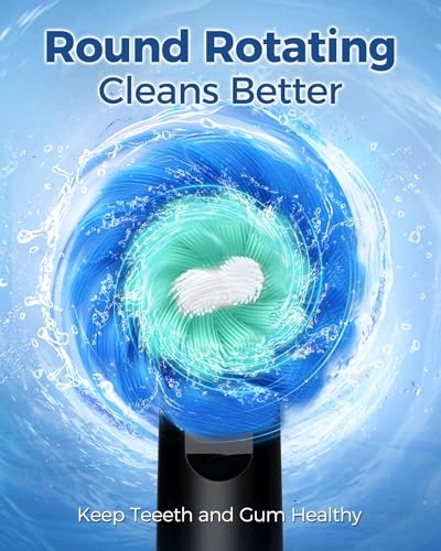 Rotating Electric Toothbrush - 8 Brush Heads 4 Modes 25-Day Battery Life