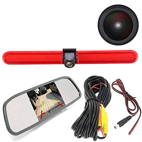 Brake Light Reversing Camera + Rear View Mirror Monitor - Night vision 628 x 586 pixels