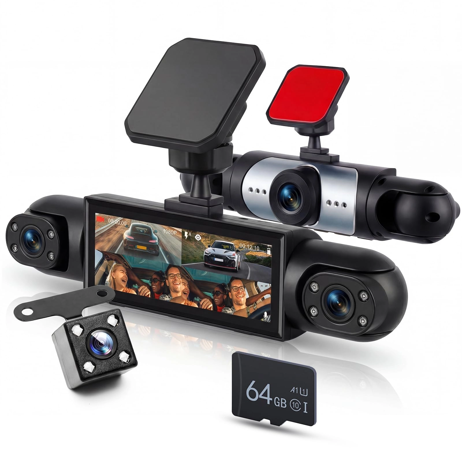 Rimoody 4-Channel 360° Dash Cam - 1080P+3*480P