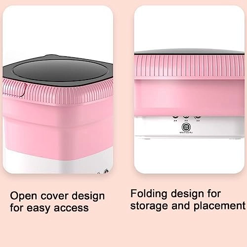 Mini Portable Washing Machine | Foldable Small Washer Machine For Travel Laundry | Folding Little Washing Dryer For Baby Clothes, Socks, Towels, Underwear