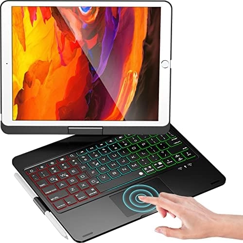 NOKBABO Touchpad Keyboard Case with Pencil Holder for iPad 9th/8th/7th Generation 10.2-inch, iPad Air 3 10.5-inch (2019), iPad Pro 10.5-inch (2017)