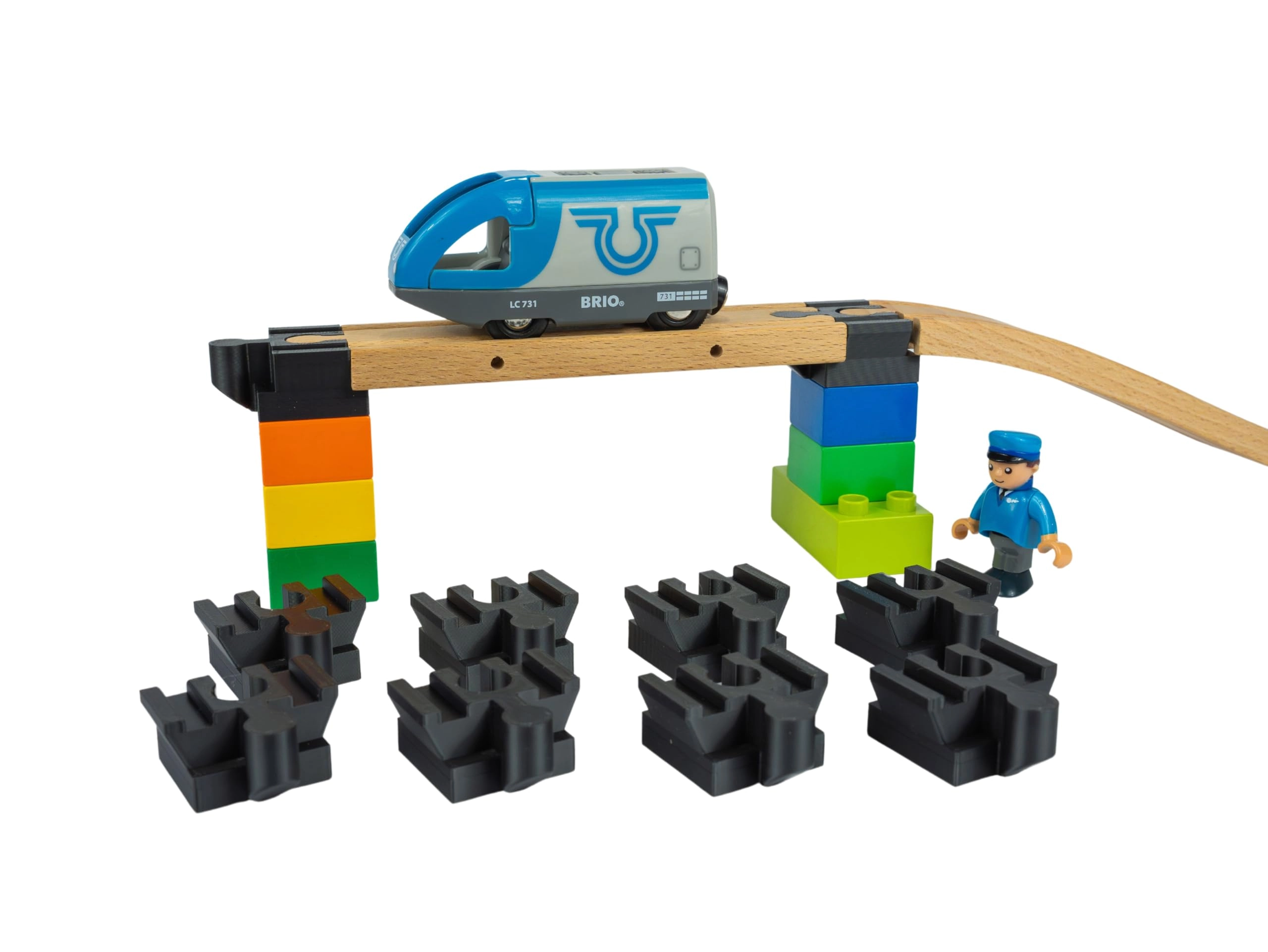 Briocks Duplo Wooden Train Adapters - Plastic 10