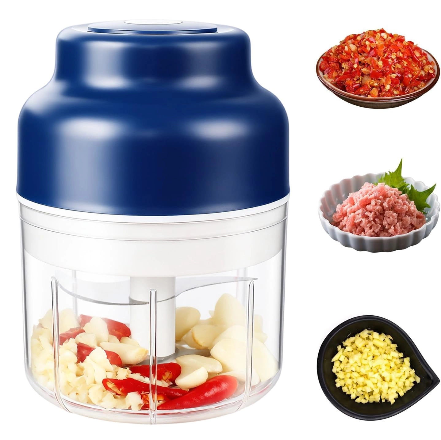 Glintor Electric Mini Garlic Chopper Set - 1 Centiliters USB charging