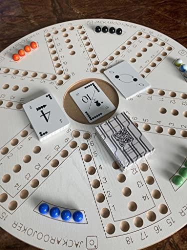 board game - double side 4-6 players Marbles and cards