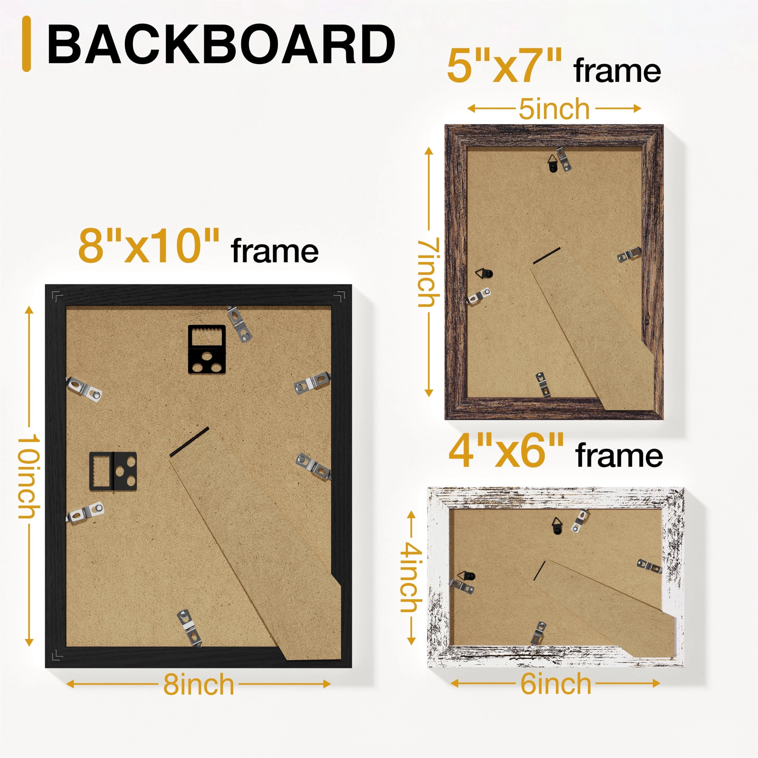 Picture Frames Set - 10 Pack Rustic Grey