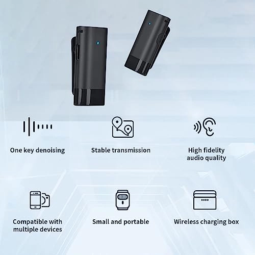 Wireless Clip on Microphone - 2 Transmitters 2.4G