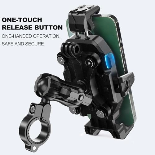 Anti-Theft Motorcycle Phone Mount - Handlebar 360 Rotation 4.0-7.0 Inch Smartphones