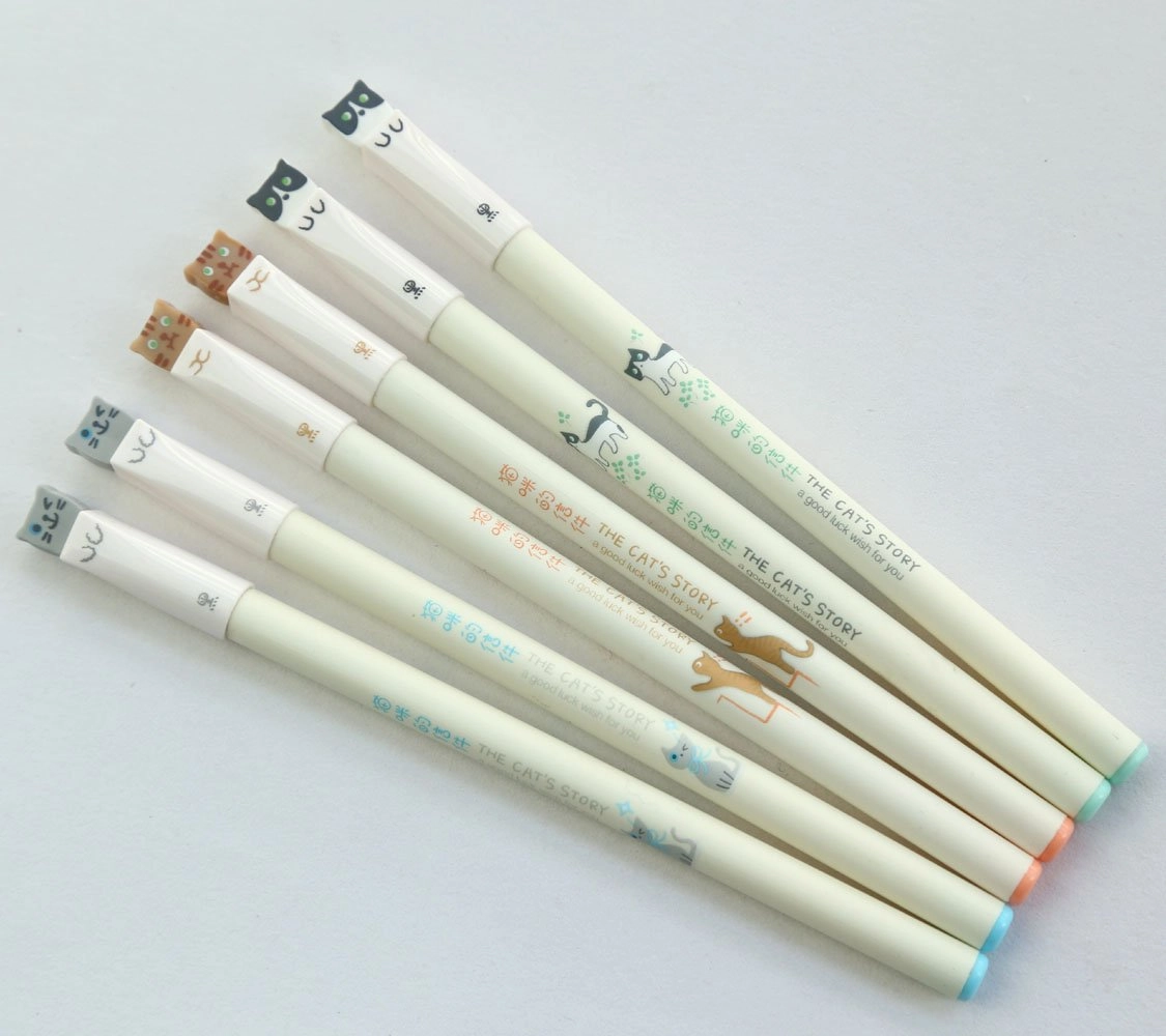 Colorful Cats Design - 6 PCS 0.38mm