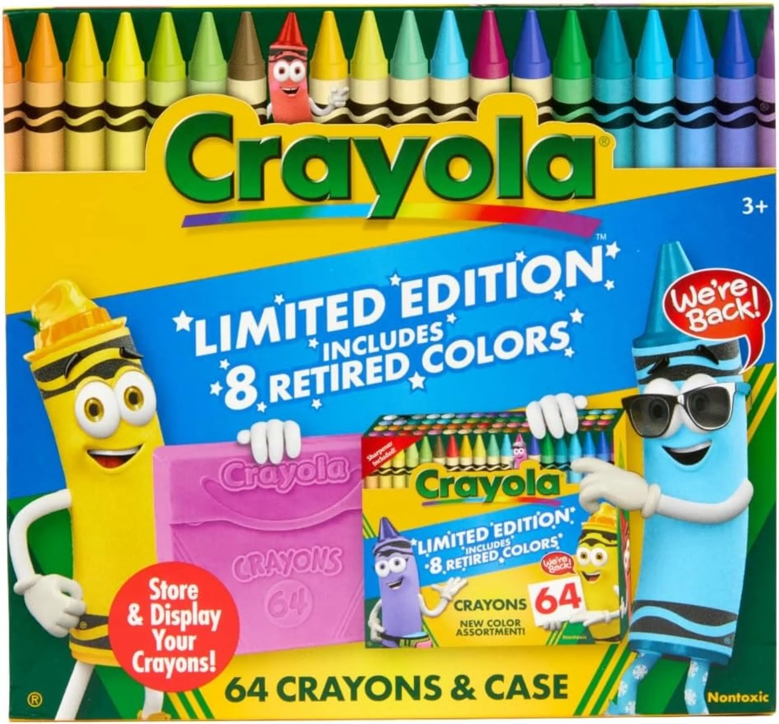 Classic & Limited Edition Retired Color Crayons - 64 Pcs