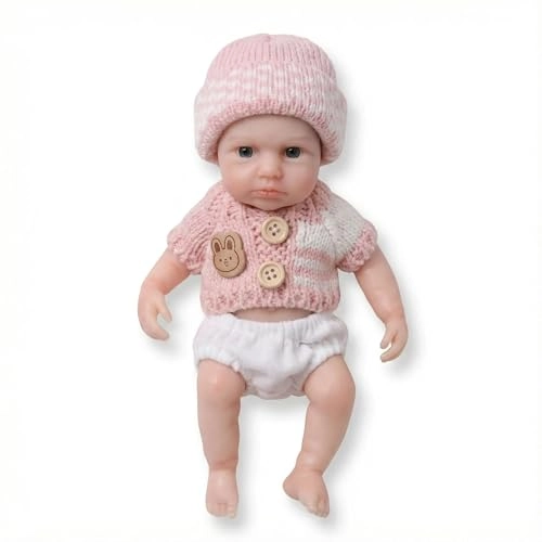 Loulou Awake Reborn Baby Doll - 8 inch Silicone Girl Ages 3+