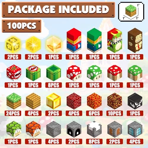 Magnetic Building Blocks - 100 pcs